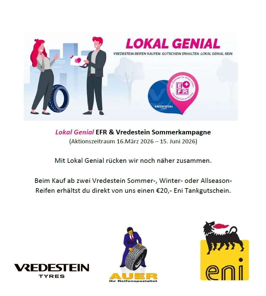 Lokal Genial EFR & Vredestein Sommerkampagne