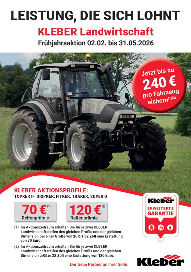 Kleber Landwirtschaft Frühjahrsaktion